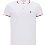 Moncler Tricolour-trimmed cotton piquet polo shirt