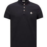 Logo patch cotton polo shirt