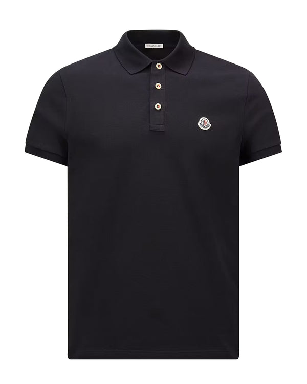 Logo patch cotton polo shirt