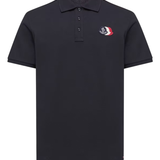 Moncler Logo-patch cotton piqué polo shirt