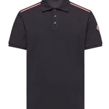 Moncler Tricolour-trimmed cotton piquet polo shirt