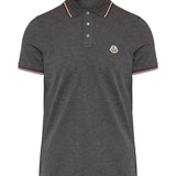 Moncler Tricolour-trimmed cotton piqué polo shirt