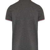 Moncler Tricolour-trimmed cotton piqué polo shirt