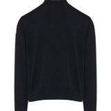 Padded wool zip-up cardigan