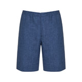Linen straight-leg shorts