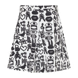 Flared cotton shorts