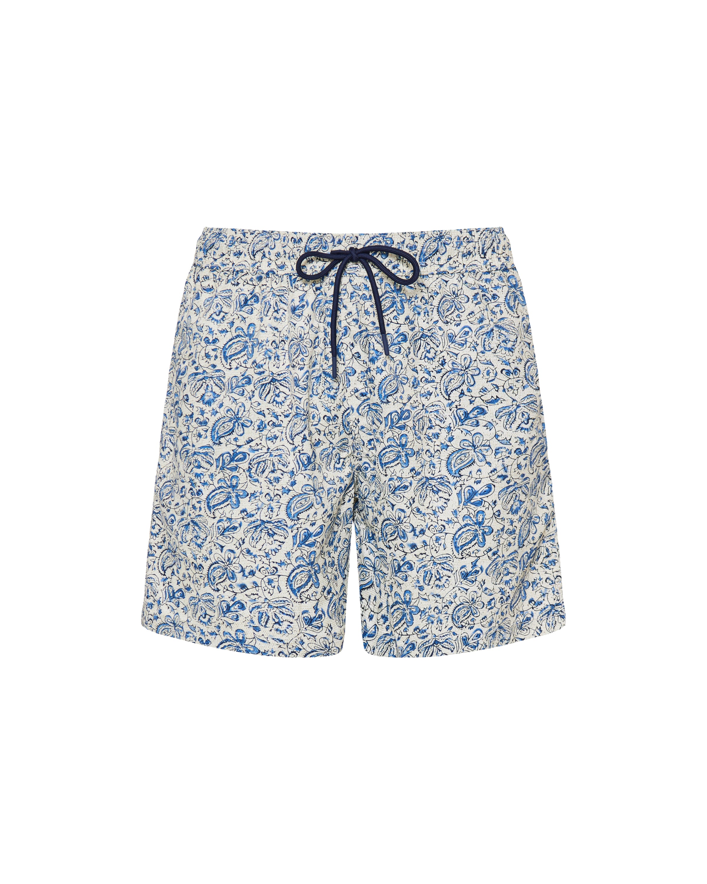 120% Lino Printed linen swim shorts – Luisa World