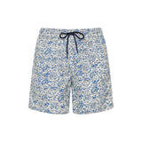 120% Lino Printed linen swim shorts