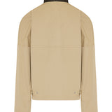 Leather collar jacket