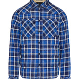 Gelt check cotton-blend down shirt jacket