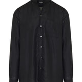 Stand-up collar linen shirt