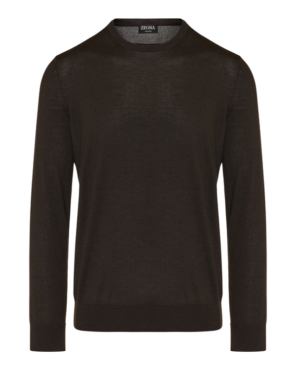 Cashmere blend crew neck sweater