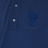 Ami Paris Knitted polo with logo patch