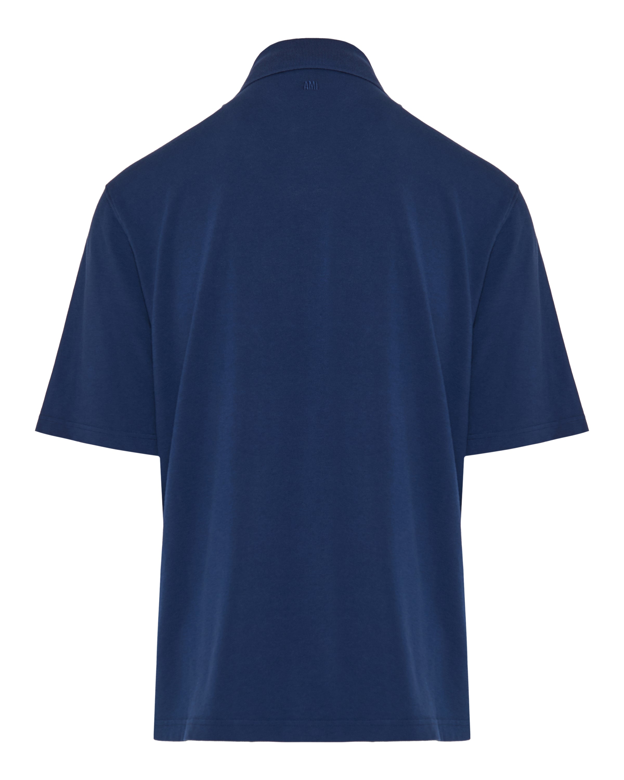 Ami Paris Knitted polo with logo patch – Luisa World
