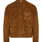 Suede shirt jacket