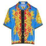 Versace Versace Printed silk twill regular shirt