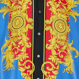 Versace Versace Printed silk twill regular shirt