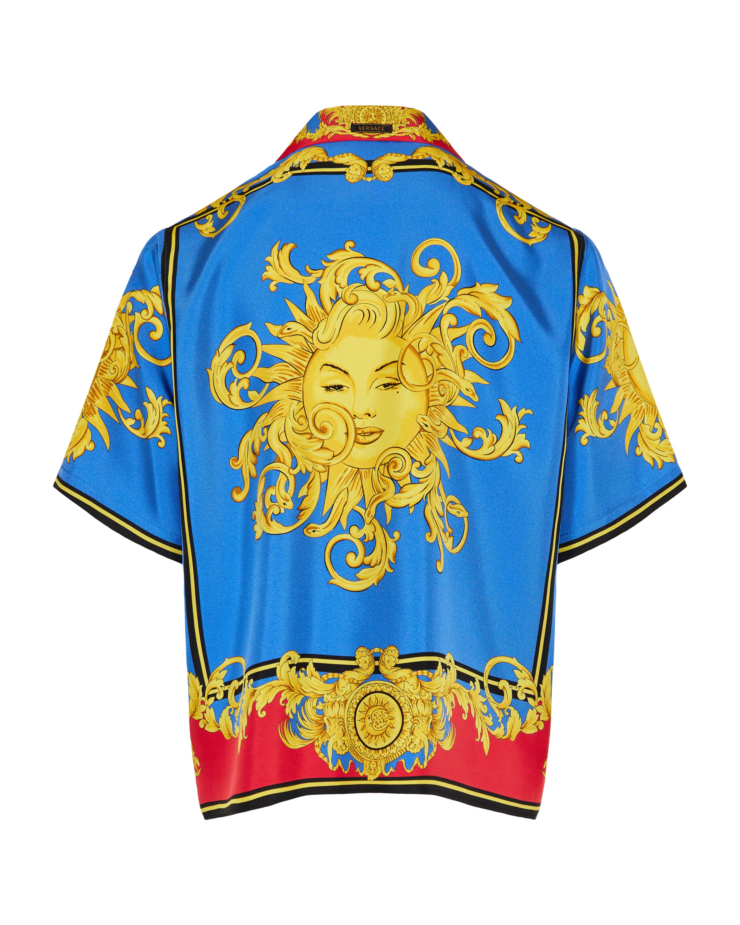 ベルサーチブラウス Versace Versace Printed silk twill regular shirt – Luisa World