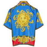 Versace Versace Printed silk twill regular shirt