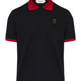 Versace Embroidered cotton-piqué polo