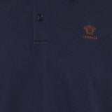Versace Embroidered cotton-piqué polo