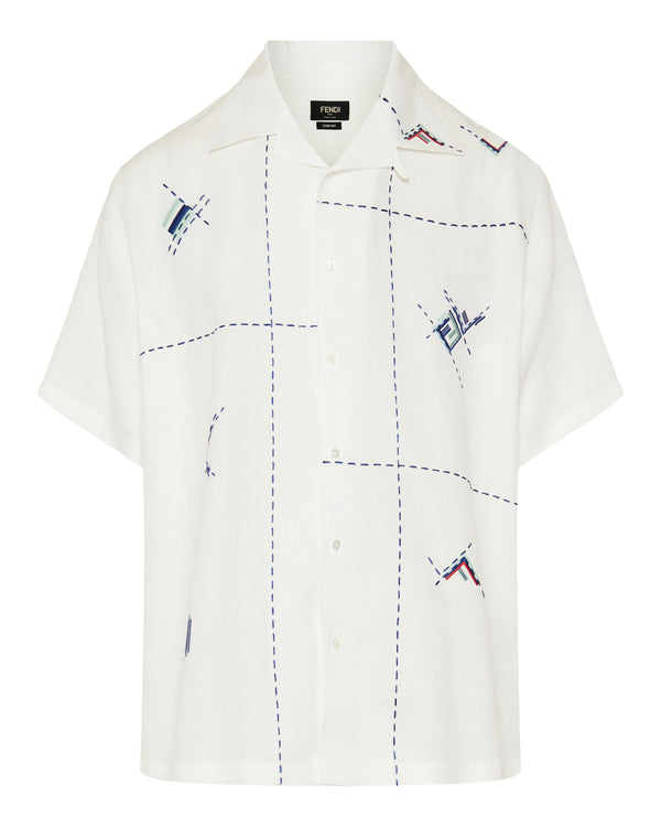 Fendi Linen embroidered shirt