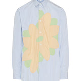 Comme des Garçons Shirt Floral-print striped shirt