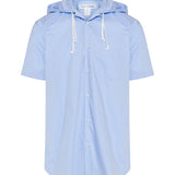 Comme des Garçons Homme Striped hooded shirt