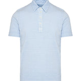 120% Lino Short sleeve linen polo shirt