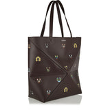 Cats XL Puzzle Fold leather tote