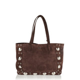 Nellcôte large suede shopping bag