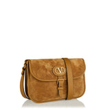 VLogo Antibes suede shoulder bag