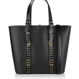 Rockstud small grainy leather shopping bag