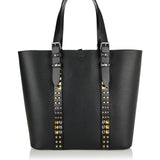Rockstud small grainy leather shopping bag