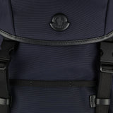 Leather-trimmed backpack