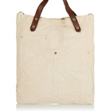 Logo canvas market tote bag