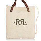 Logo canvas market tote bag