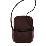 Veneto leather flap messenger bag