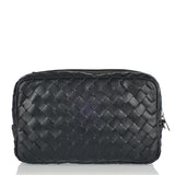 Intrecciato pouch with wristlet