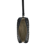 Intrecciato pouch with wristlet