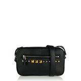 Rockstud leather clutch