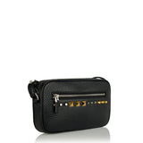 Rockstud leather clutch