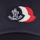 Moncler Tricolour logo cotton baseball cap