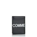 Large logo leather bifold wallet