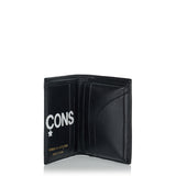 Large logo leather bifold wallet