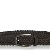 Braided leather belt