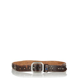 Studded leather belt