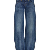 Karo mid-rise barrel-leg jeans