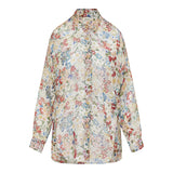 Goya floral silk-chiffon shirt
