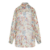 Goya floral silk-chiffon shirt